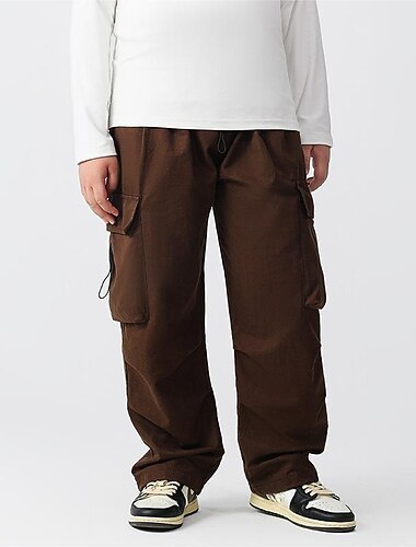  Kinderen Jongens Broek Broek Zak Effen Kleur Comfort Broek School Stoer Dagelijks Carbon zwart Bruin Middelhoge taille