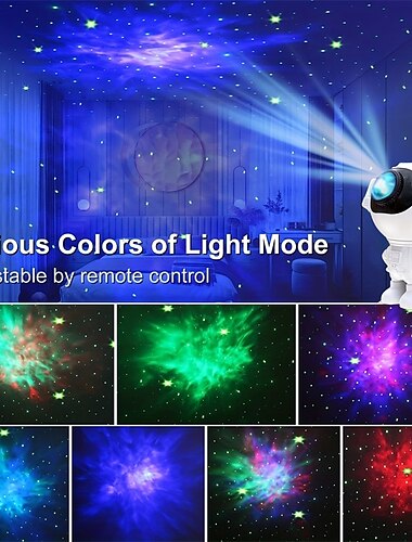  sterprojector nachtlampje astronaut ruimteprojector sterrennevel plafond led-lamp met timer en afstandsbediening cadeaus voor verjaardagen Valentijnsdag