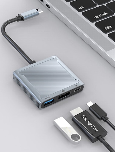  قاعدة شحن متعددة الوظائف Micro OTG 3 في 1 USB Type C 3.1 إلى 2 C/Type USB 3.0 Dock Hub لجهاز Macbook Pro