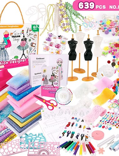  Дизайн детской одежды, набор для шитья для девочек 6-12 лет, просветительский поделки своими руками, креативное изготовление детской одежды, игрушки
