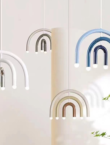 Pendelleuchte, Kreis-Design, Dekoration, Metall-Kronleuchter, nordischer kreativer Stil, Leuchten, Balkon, Esszimmer, Café, Hängelampe, 110–240 V
