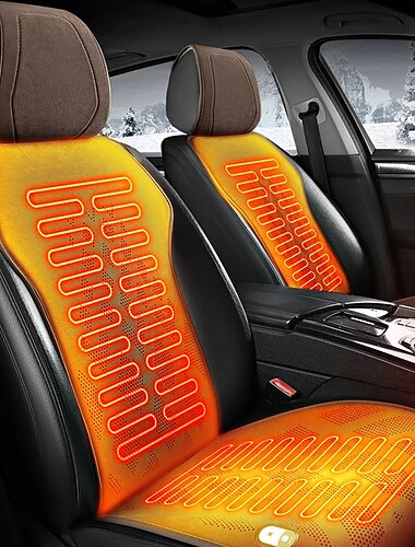  カー加熱マッサージシートクッション、調整可能な温度、ユニバーサルフィット、全車用強力暖かいマット
