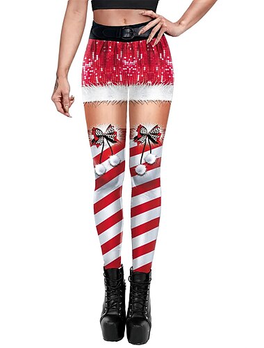  Kerstman Leggings Joggingbroek Dames Kerstmis Volwassenen Kerstmis kerstavond Kerstmis Oudejaarsavond Broeken