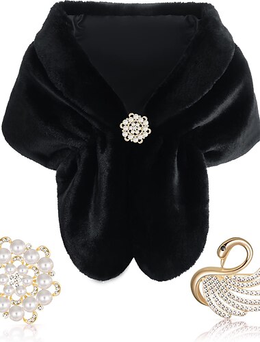  Retro Vintage Goldene Zwanziger 1920er Outfits Schals Der große Gatsby Hochzeitsgast Damen Weihnachten Neujahr Hochzeit Party / Abend Hochzeitsempfang Erwachsene Schal Broschen Herbst Winter