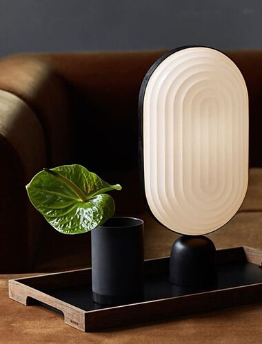  bijzettafellamp voor slaapkamer, huishoudelijke hars nachtkastjelamp met marmeren zware voet, minimalistische creatieve leeslampen nachtkastjelamp voor slaapkamer restaurant bars