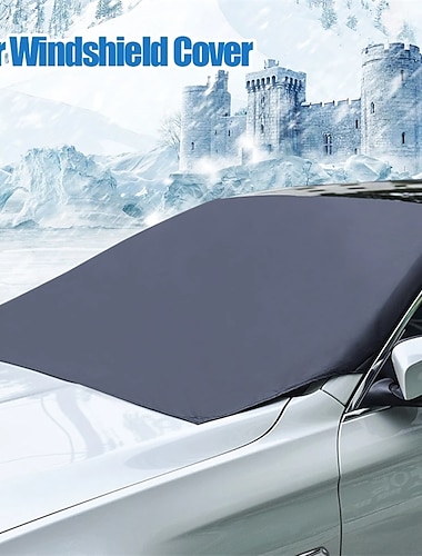 درع الثلج الخلفي/الأمامي للسيارة، غطاء الزجاج الأمامي للسيارة، غطاء السيارة، غطاء الثلج للملابس