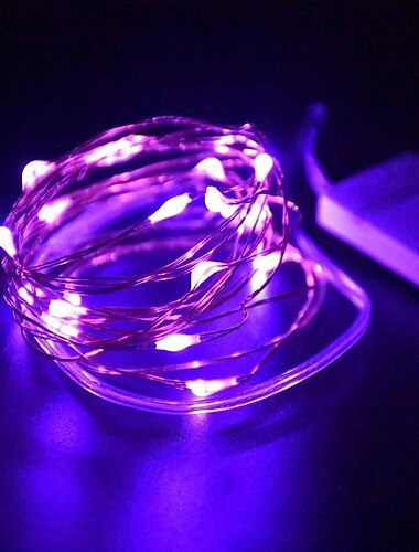  1 Stück LED-Lichterkette, batteriebetrieben, CR2032, wasserdichte Kupferdraht-Lichterkette, 2,1 m, 20 LED-Glühwürmchen-Lichterkette, für DIY-Hochzeitswohnheim, Schlafzimmer, Weihnachten, Halloween,