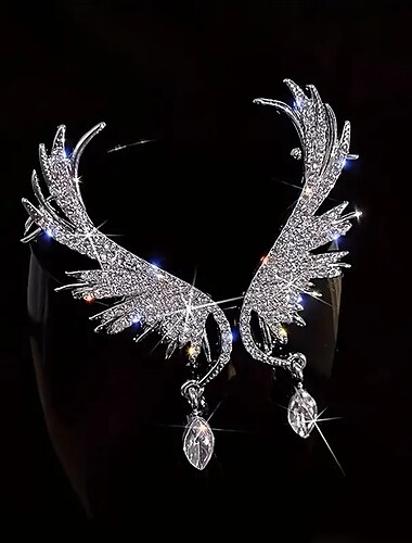  Femme Boucles d'oreille Clou Boucle d'Oreille Pendantes Boucle d'Oreille Créoles Géométrique Plume Rétro Vintage mode simple Luxe Doux Des boucles d'oreilles Bijoux Argent Pour Soirée Plein Air du
