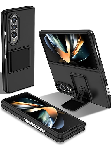  Handy Hülle Handyhüllen Für Samsung Galaxy Z Fold 7 Z Fold 6 Z Fold 5 Z Fold 4 Z Fold 3 Rückseite Mit Ständer Ständer Matt gefrostet Einfarbig TPU