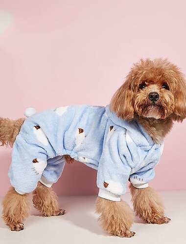  Honden Katten Pyjama Aanbiddelijk Casual Winter Warm Ademend Zacht Wasbaar Comfortabel Buiten Casual / Dagelijks Hondenkleding for Bichon Frise pomeranian kleine huisdieren Vlinder Small