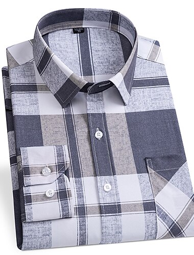  Herre Plaid / Stribet / Chevron 15- og 16-års fødselsdage Virksomhedstøj Lysegul Sort Rød Blå Langærmet Aftæpning Alle årstider Tøj Spænde