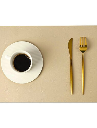  vinyl bordstablett vattentätt PU läder värmebeständigt matbord bord bord tallrik matta juldekor höst köksbord mattor inomhus utomhus