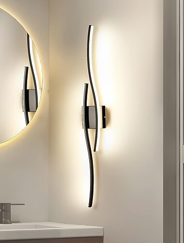  led vägglampa 3000-6000k dimbar silikon vägglampa är tillämplig på sovrum vardagsrum korridor badrum ac110v ac220v