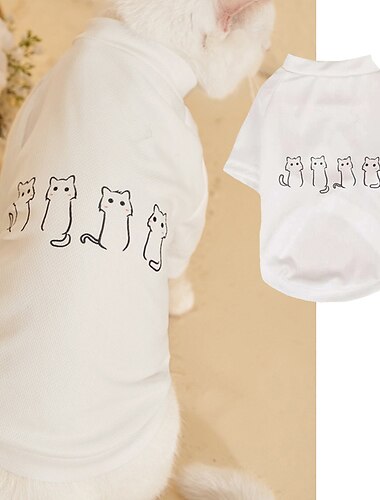  犬用 猫用 Tシャツ ファッション パーティー 高通気性 ソフト 洗濯可 快適 アウトドア カジュアル／普段着 犬服 for ビジョンフリーゼ ポメラニアン 赤ちゃんサイズ パピヨン Small
