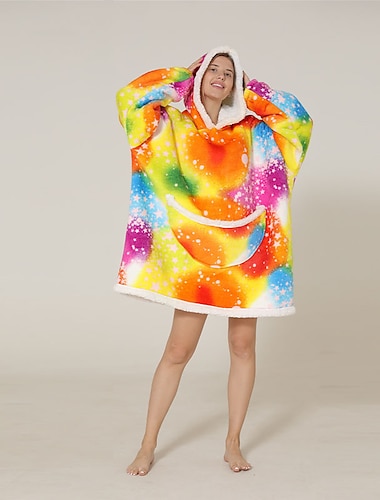  Niños Adulto Unicornio Manta extragrande con capucha Manta usable con bolsillo Unicornio Pijamas de una pieza Pijamas Kigurumi Una pieza por Hombre y mujer Niños y niñas Carnaval Mascarada Dibujos