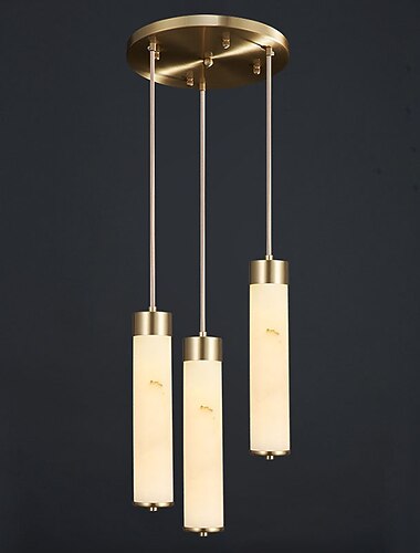  אי מטבח תאורת תליון, משיש אורות תלויים מודרני מינימליסטי מתכת נחושת אור מתלה מנורה חבל חלקי מנורה עיצוב מנורה לחדר שינה, סלון, אסם 110-240v