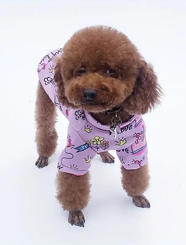  Honden Katten Sweatshirt leuke Style Vrije tijd Winter Warm Ademend Zacht Wasbaar Comfortabel Buiten Casual / Dagelijks Hondenkleding for Bichon Frise pomeranian kleine huisdieren Vlinder Small