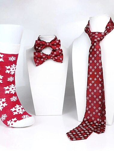  Babbo Natale Calzettoni natalizi Papillon di Natale Per uomo Natale vigilia di Natale Classico Calze Arco Cravatta