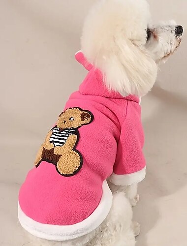  Hund Katze Kapuzensweatshirt Mode Lässig Winter Warm Atmungsaktiv Weich Waschbar Bequem Outdoor Alltagstauglich Hundebekleidung for Bichon Frise Zwergspitz Baby Haustier Papillon Klein