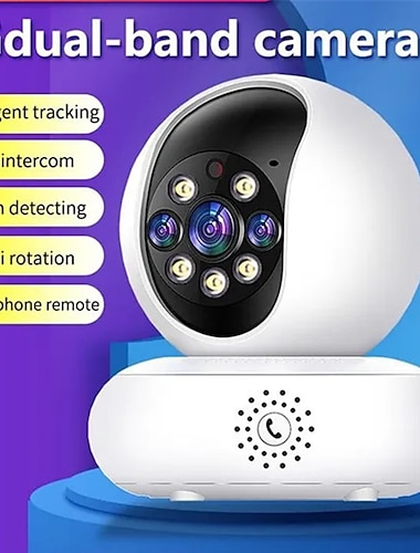  2 MP IP-Kamera 2,4 G 5 G Dualband WLAN 1080 P HD Mini Indoor Wireless automatische Verfolgung Smart Home Sicherheit Baby Haustier Monitor Überwachungskamera