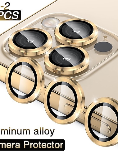  3 sets 2 sets Cameralensbeschermer Voor Apple iPhone 16 iPhone 15 Pro Max 14 Plus 13 12 11 Pro Max Titaniumlegering 9H-hardheid High-Definition (HD) Explosieveilige Krasbestendig