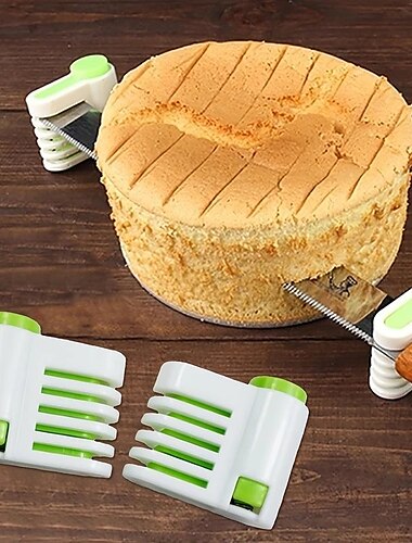  2 cortadores de pan y pasteles de 5 capas, herramienta de cocina creativa para rebanar y cortar sin esfuerzo, 1,96 x 1,77 pulgadas