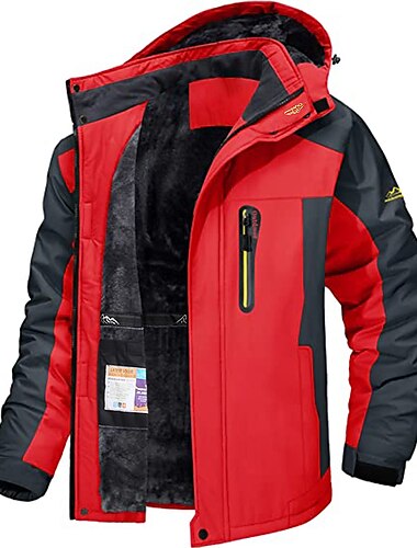  Chaqueta de invierno para hombre, chaqueta polar, softshell, cortavientos, escalada, deportes de nieve, térmica, cálida, impermeable, con capucha, ropa deportiva