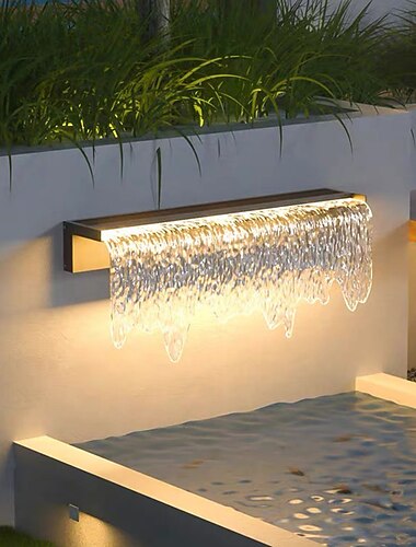  أدى الجدار الشمعدان تركيبة إضاءة IP65 مقاوم للماء غير القابل للصدأ الألومنيوم الزجاج فانوس الجدار مصباح فانوس فناء حديقة شرفة فيلا أضواء الزخرفية 110-240 فولت