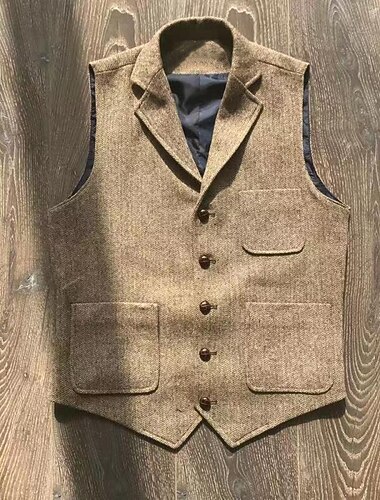  Herren Weste Casual Traditionell Frühling & Herbst Grundlegend Terylen Lässig / Alltäglich Solide / einfarbig Einreihiger Verschluss Kargen Formschluss Khaki Grau Weste