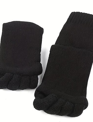  1 Paar zehenlose Yoga-Socken, geteilte Fünf-Zehen-Socken, bequeme und atmungsaktive Fußausrichtungssocken, rutschfeste Massagesocken