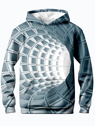  Garçon 3D 3D Print Sweat à capuche manche longue 3D effet Automne Hiver Actif Sportif Mode Enfants 3-13 ans Extérieur du quotidien Intérieur Standard