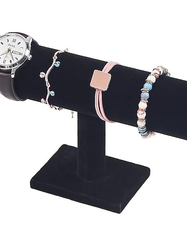  stojak na bransoletkę do zegarka na rękę stojak na biżuterię 3D jednolity kolor dla dzieci chłopców dziewcząt lekki, klasyczny aksamitny stojak na zegarki do przechowywania w domu