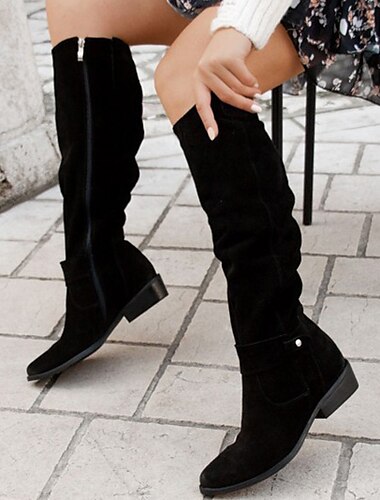  Overknee-Stiefel aus Wildleder für Damen mit lässigem Design – perfekt für Herbstmode, Freizeitausflüge und Abenteuer im Freien