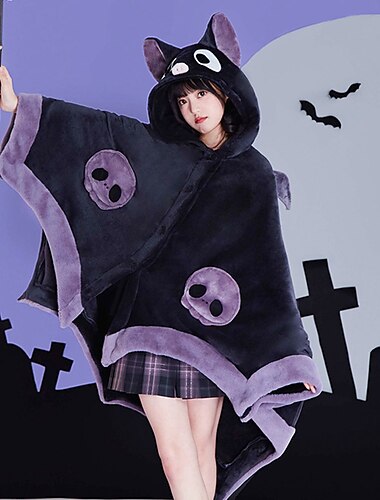  Adulto Animal Capa capa con capucha Murciélago Animal Pijamas de una pieza Pijamas Kigurumi Cosplay por Hombre y mujer Mascarada Dibujos animados