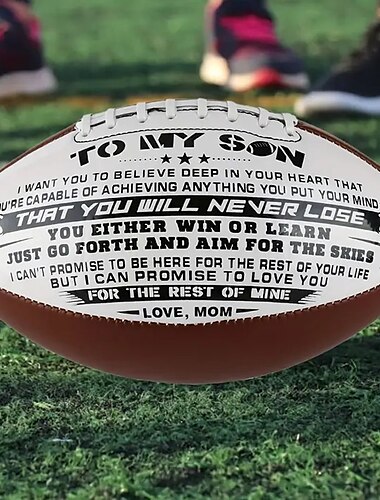  An meinen Sohn bedruckte Fußbälle für Outdoor-Training und Freizeitspiel mit offiziellem Geburtstagsgeschenk in Standardgröße für den Super Foot Bowl von Son Super Bowl