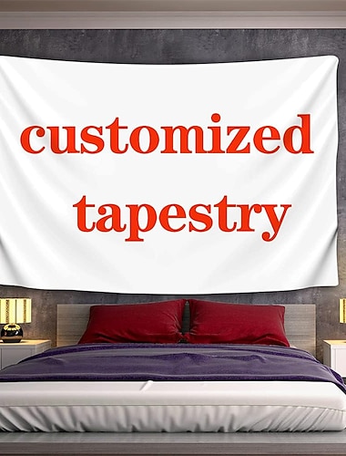  Aangepaste Hangende Wandtapijt met Jouw Foto Wandkunst Muurschildering Decor Fotografie Aflopend Thuis Slaapkamer Woonkamer Decoratie (suggestie foto-definitie 3Mo of hoger) Gepersonaliseerd