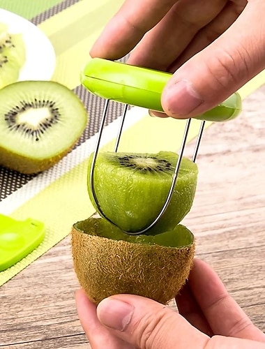  Facilite la preparación de frutas con este increíble utensilio de cocina cortador de kiwi y removedor de núcleos.