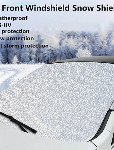  1pc 車載耐候性 uv 太陽雪粉塵嵐耐性アルミフィルム自動車フロントガラススノーシールド車の屋外屋内アクセサリー
