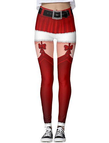  Kerstman Leggings Joggingbroek Dames Kerstmis Volwassenen Kerstmis kerstavond Kerstmis Oudejaarsavond Broeken