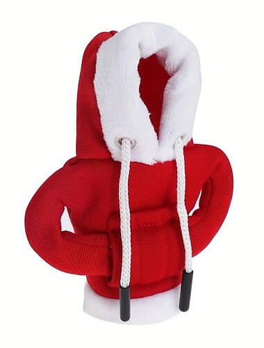  Weihnachtsmann-Auto-Schaltknauf-Kapuzenpullover, modisches Mini-Kapuzen-Sweatshirt für Auto-Schaltknauf, Weihnachtsgeschenke