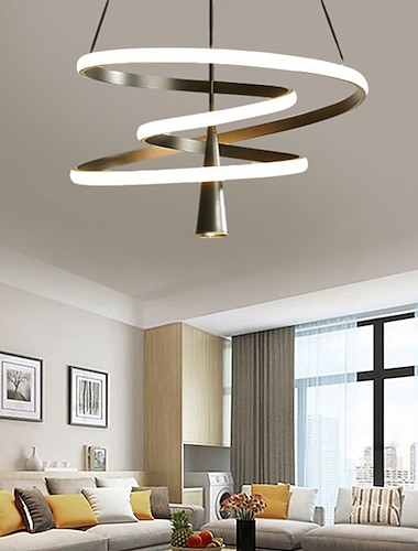  Luz pendente led 46 cm círculo design alumínio elegante minimalista acabamentos pintados estilo nórdico sala de jantar luzes da cozinha 110-240v