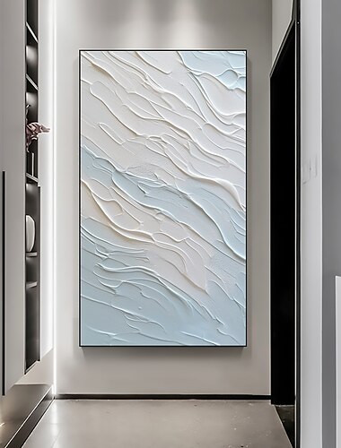  Handgemachte Ölgemälde-Leinwand-Wandkunst-Dekor, originaler abstrakter Strand in voller Länge für die Inneneinrichtung mit gespanntem Rahmen, ohne Innenrahmen-Gemälde