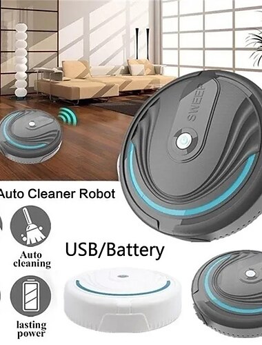  automatisk smart hushållsmopping sopmaskin robotrenare dammsugare golvdamm hår usb/batteri