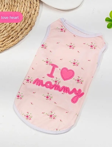  Honden Katten Gilet Modieus Casual Ademend Zacht Wasbaar Comfortabel Buiten Casual / Dagelijks Hondenkleding for Bichon Frise pomeranian kleine huisdieren Vlinder Small