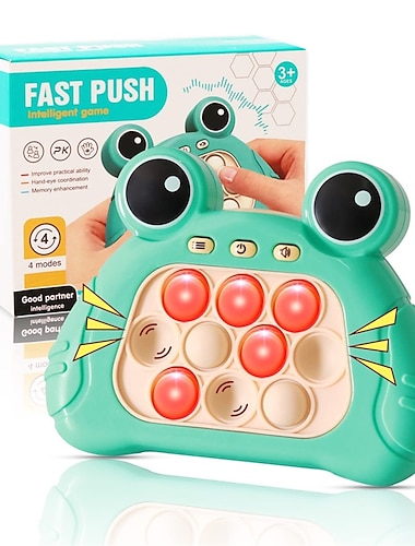  משחק בועות דחיפה מהירה לילדים & מבוגרים, גרסה 2, pop light up it game fidget toy משחק כף יד, לבנים בגילאי 8-12 & צעצועי חושים לילדות לילדים אוטיסטים