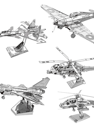  aipin metalowy model do samodzielnego montażu puzzle 3D samolot myśliwiec helikopter f22 boeing 747 samolot pasażerski