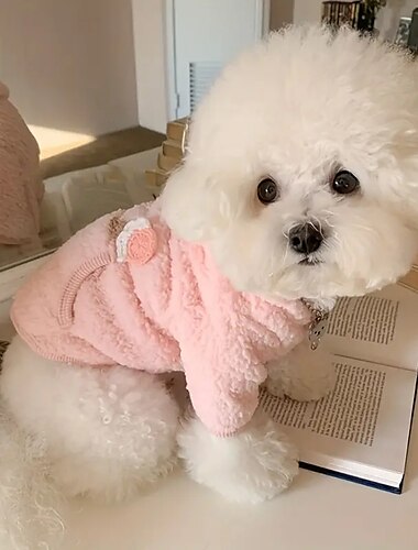  Kutyák Macskák Kapucnis felsőrész aranyos stílus Alkalmi Tél Légáteresztő Mekano Mosható Kényelmes Szabadtéri Alkalmi / Napi Kutyaruházat for bichon frisé Pomerániai törpespitz Kölyök kisállat