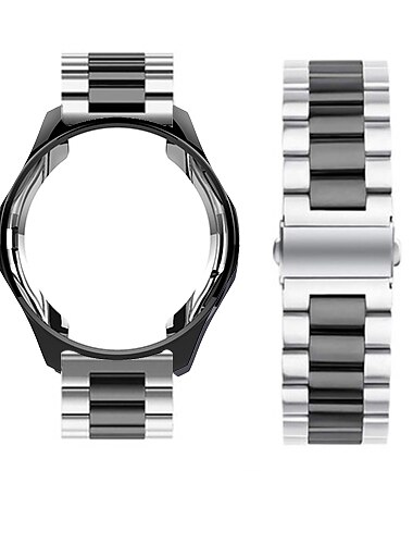  צפו בנד ל Samsung Galaxy Watch 6 5 4 40/44mm Watch 6 Classic 43/47mm Watch 5 Pro 45mm Watch 4 Classic 42/46mm 3 41mm מתכת אל חלד תַחֲלִיף רצועה עם קייס רצועת ספורט צמיד