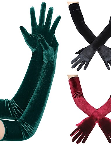  Elegante Retro Antiguo 1950s Guantes largos El gran Gatsby Invitado a la boda Mujer Año Nuevo Boda Invitado a la boda Fiesta / Noche Adulto Guantes
