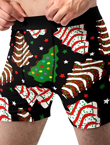  Kerstcadeaus Boxer shorts Ondergoed Voor heren Kerstmis Kostuum feest Volwassenen Kerstmis Carnaval Maskerade Kerstmis Feest
